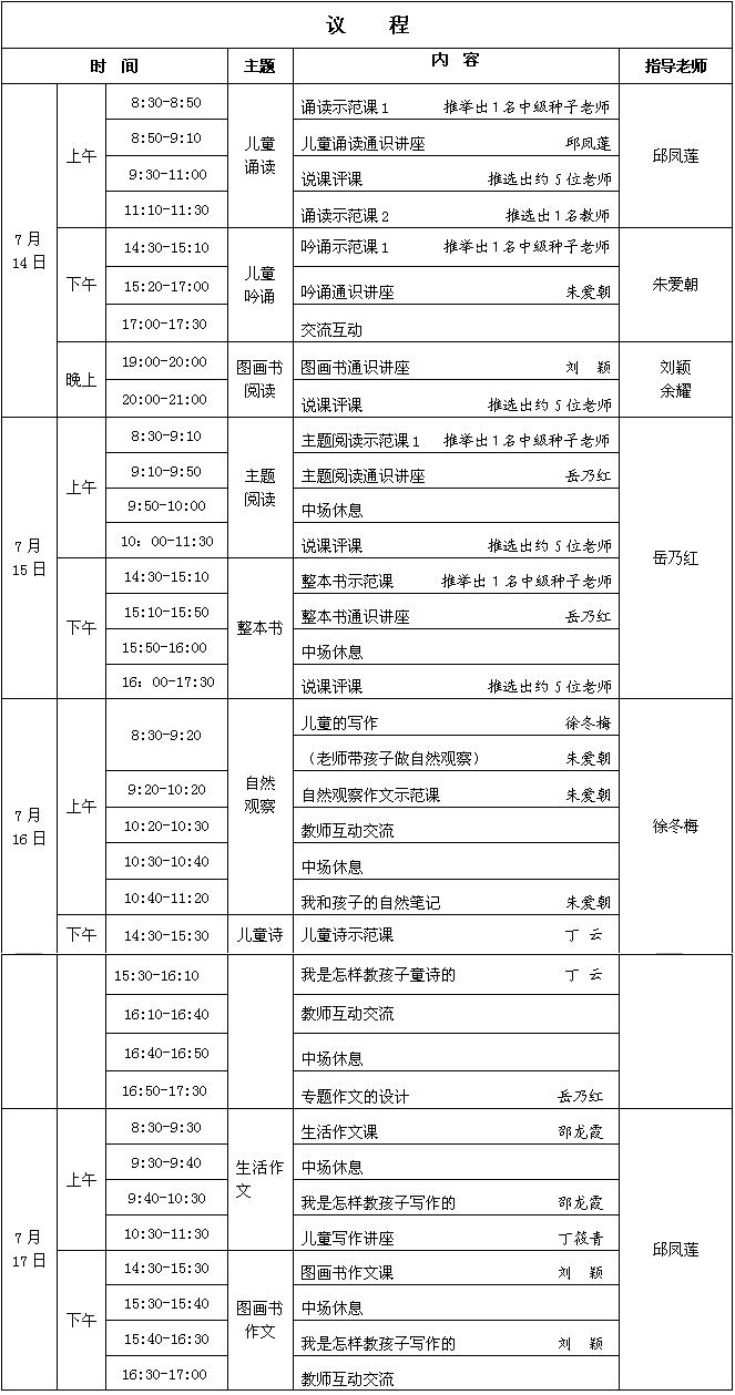 活動議程