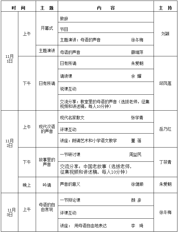2013活動議程