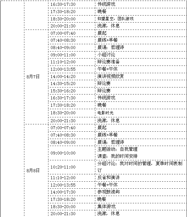 活動議程
